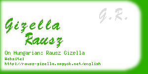 gizella rausz business card